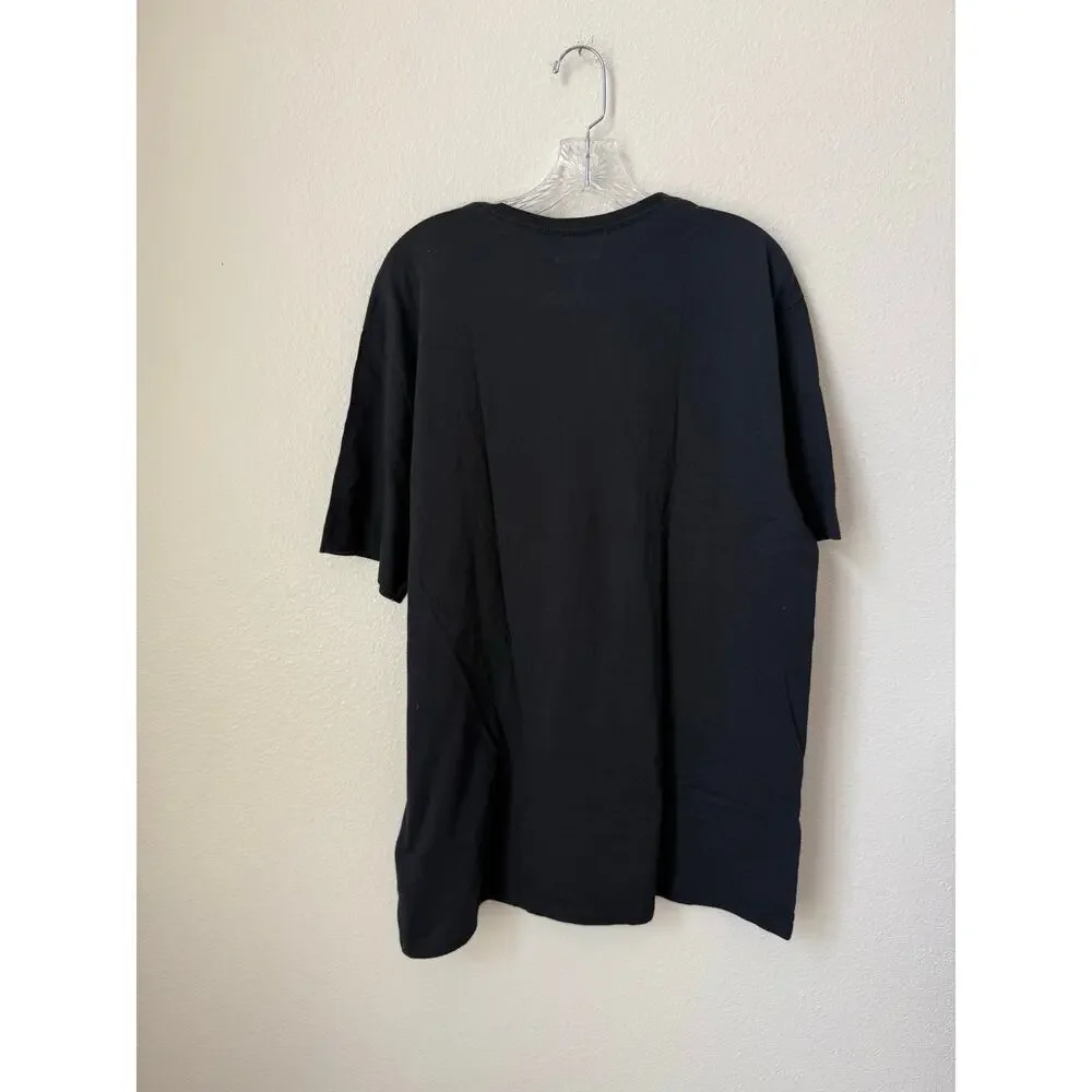 True Religion Black V-Neck Short Sleeve 100% Cotton T-Shirt Size XXL